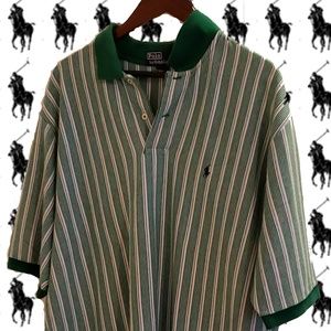 Striped Green Polo by Ralph Lauren Shirt